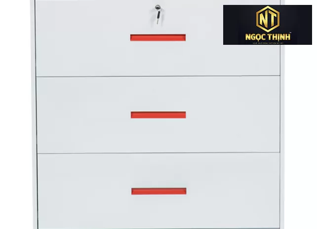 Tủ File 3 ngăn kéo thép sơn tĩnh điện màu trắng TU3FD